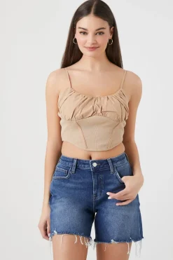 Recycled Cotton Frayed Denim Shorts