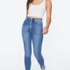 Recycled Cotton High-Rise Skinny Jeans