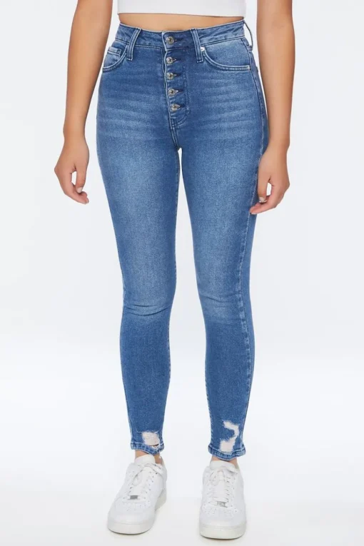 Recycled Cotton High-Rise Skinny Jeans