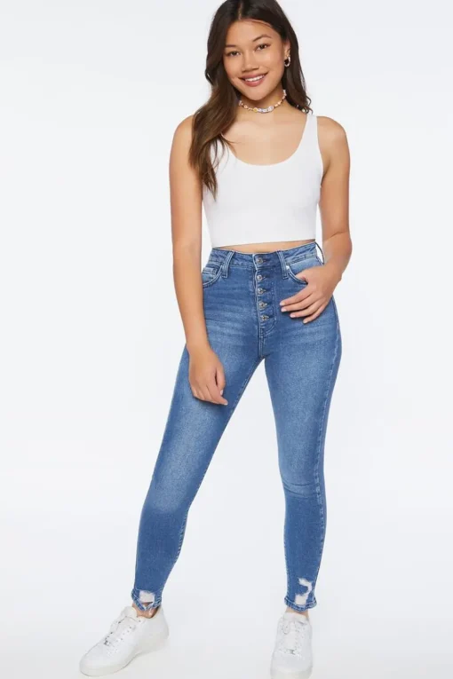 Recycled Cotton High-Rise Skinny Jeans