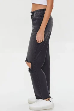 Recycled Cotton Low-Rise Straight-Leg Jeans