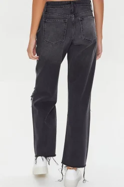 Recycled Cotton Low-Rise Straight-Leg Jeans