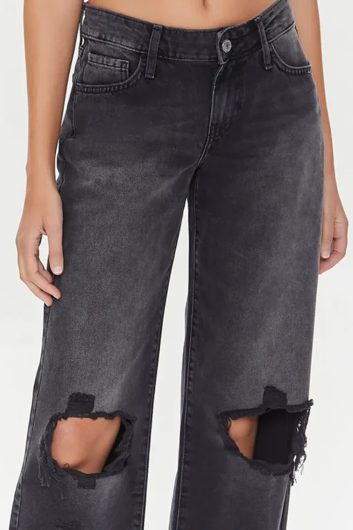 Recycled Cotton Low-Rise Straight-Leg Jeans