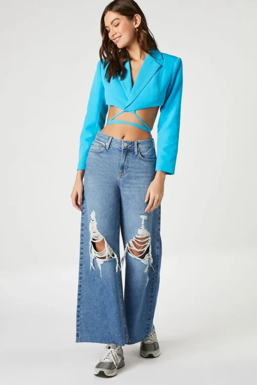 Recycled Cotton Wide-Leg Jeans