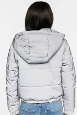 Reflective Hooded Puffer Jacket