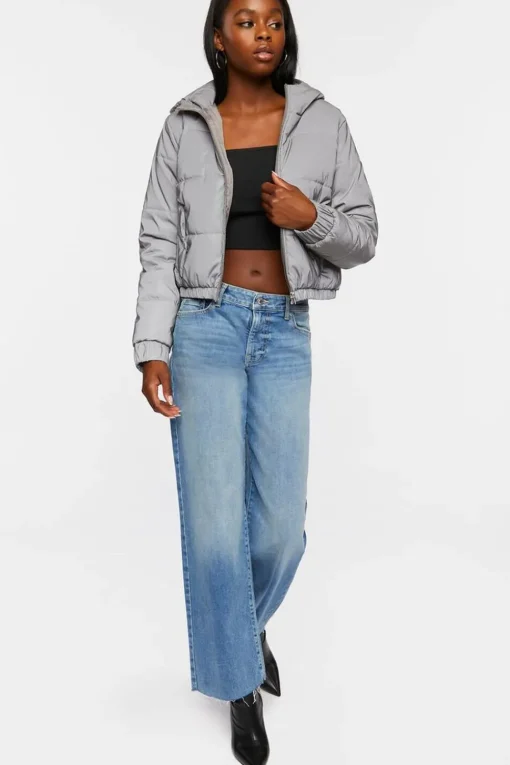 Reflective Hooded Puffer Jacket