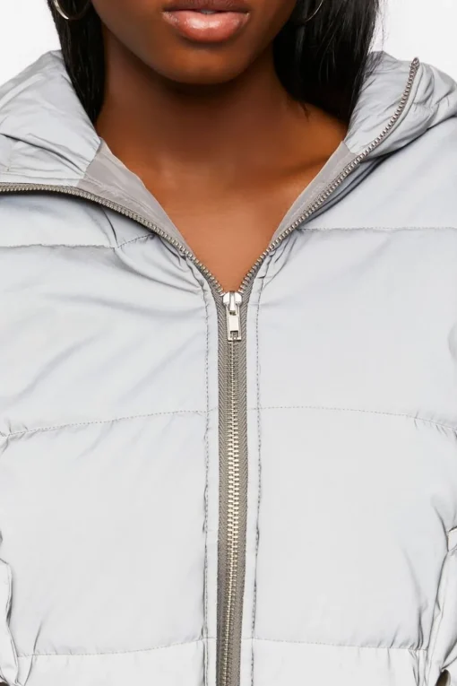 Reflective Hooded Puffer Jacket