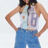 Reworked Boston Graphic Crop Top