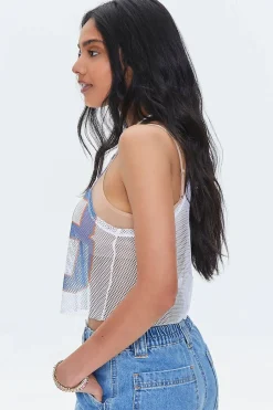 Reworked Boston Graphic Crop Top