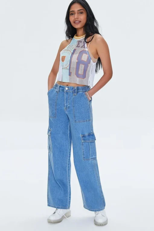 Reworked Boston Graphic Crop Top