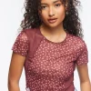 Reworked Ditsy Floral Mesh Tee