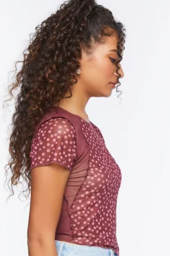 Reworked Ditsy Floral Mesh Tee