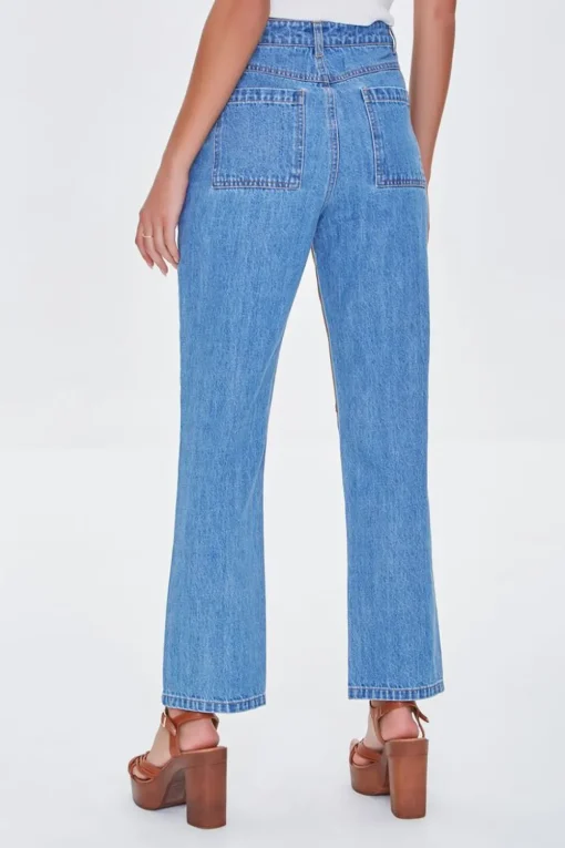 Reworked Faux Leather Jeans