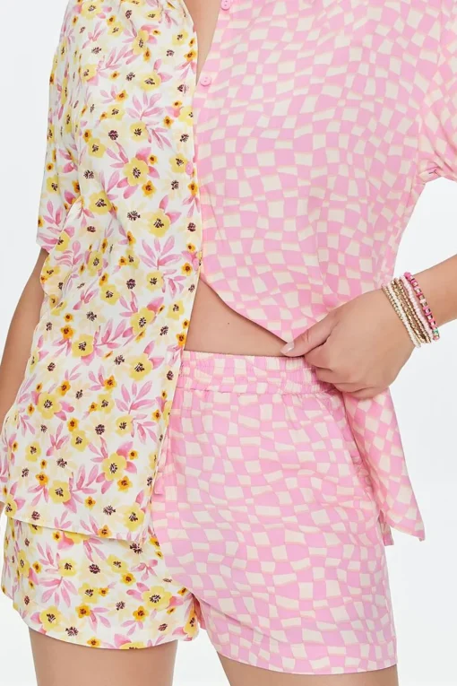 Reworked Floral Print Shorts