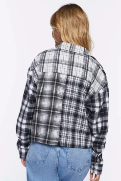 Reworked Mixed Plaid Flannel Shirt
