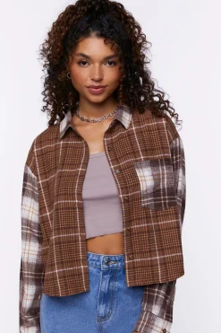 Reworked Plaid Boxy Flannel Shirt
