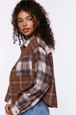 Reworked Plaid Boxy Flannel Shirt