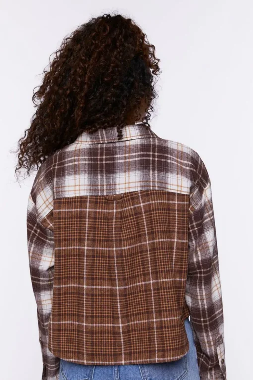 Reworked Plaid Boxy Flannel Shirt