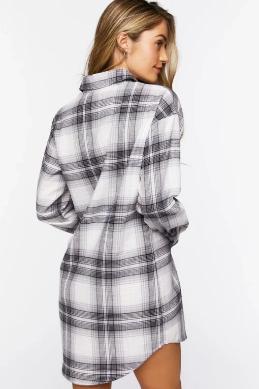 Reworked Plaid Shirt Dress