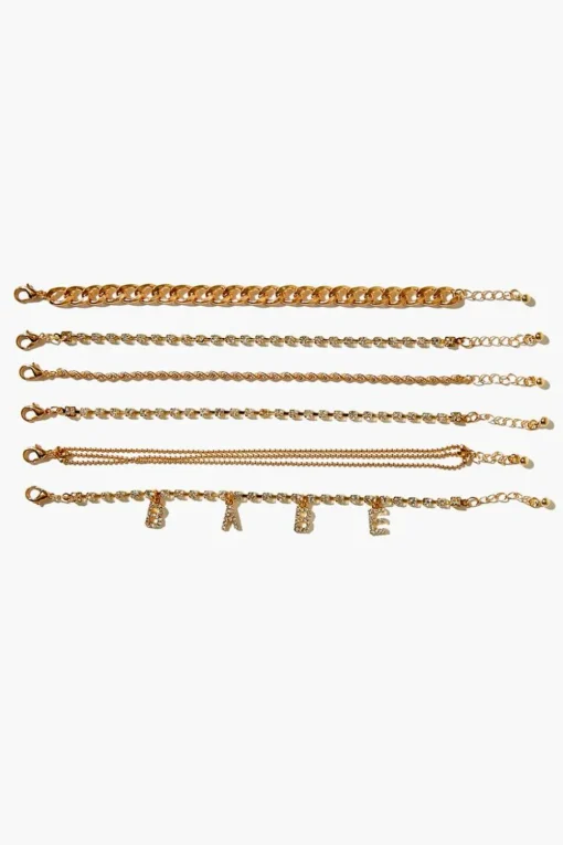 Rhinestone Babe Bracelet Set