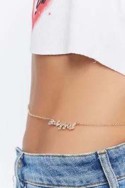 Rhinestone Babygirl Belly Chain