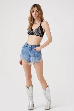 Rhinestone Body Chain Bralette