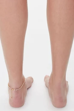 Rhinestone Box Chain Anklet