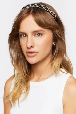 Rhinestone Braided Headband
