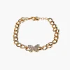 Rhinestone Butterfly Chain Bracelet