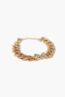 Rhinestone Butterfly Chain Bracelet