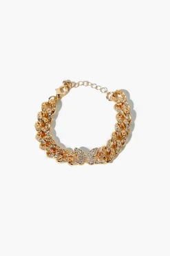 Rhinestone Butterfly Chain Bracelet