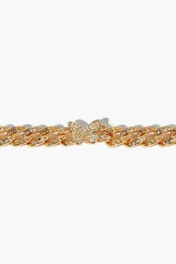 Rhinestone Butterfly Chain Bracelet
