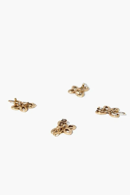 Rhinestone Butterfly Hair Clip Set