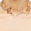 Rhinestone Butterfly Statement Necklace