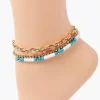 Rhinestone Chain Anklet Set