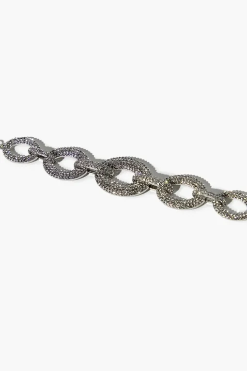 Rhinestone Chunky Cable Chain Bracelet