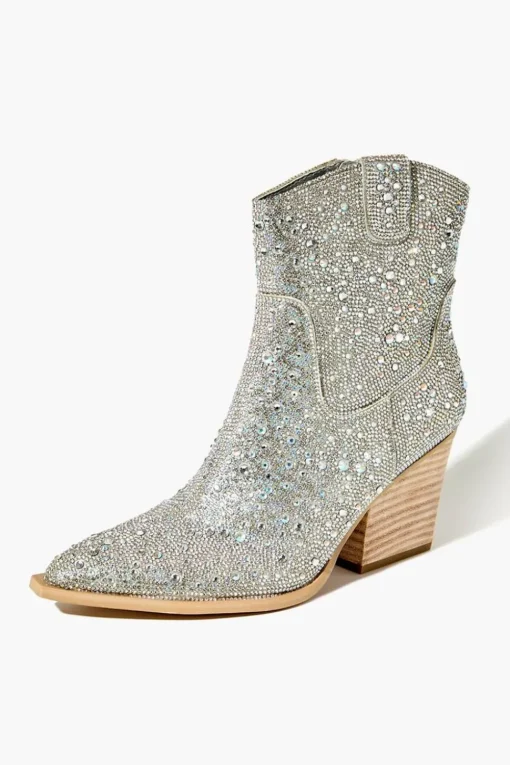 Rhinestone Cowboy Ankle Boots