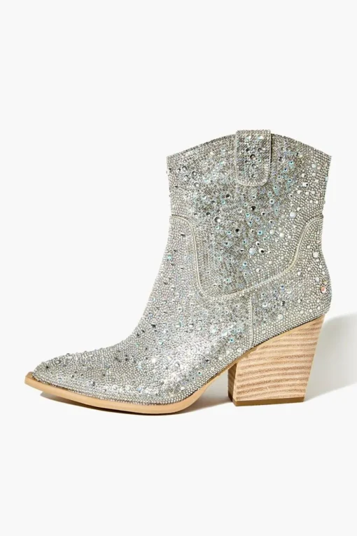 Rhinestone Cowboy Ankle Boots