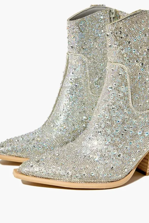 Rhinestone Cowboy Ankle Boots