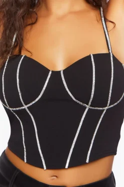 Rhinestone Cropped Cami