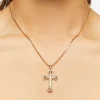 Rhinestone Cross Pendant Necklace
