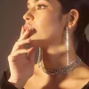 Rhinestone Duster Earrings