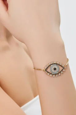 Rhinestone Evil Eye Bracelet