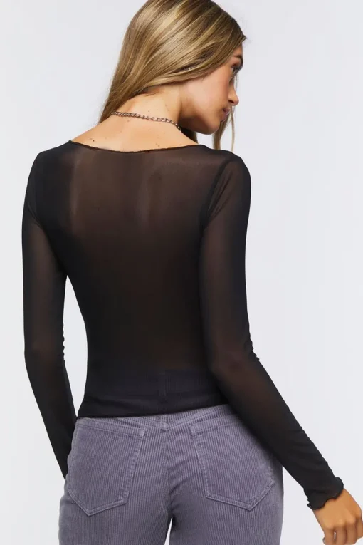 Rhinestone Fantasy Mesh Top