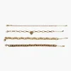 Rhinestone Heart Bracelet Set