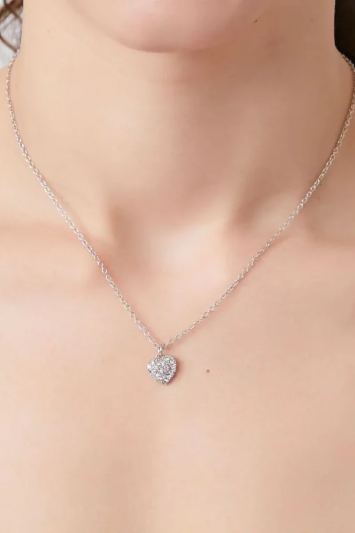 Rhinestone Heart Necklace