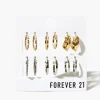 Rhinestone Hoop Earring Set