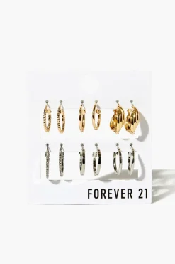 Rhinestone Hoop Earring Set