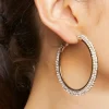 Rhinestone Hoop Earrings