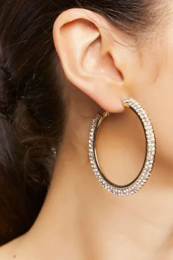 Rhinestone Hoop Earrings